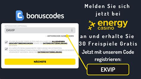 energy casino aktionscode.